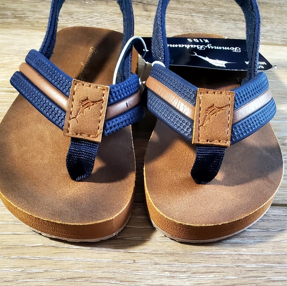 🇺🇲Tommy Bahama boys navy, brown sandals & red,white, blue sandals Size 6-7 - Picture 6 of 13